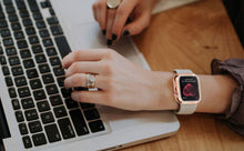 Load image into Gallery viewer, Yolovie Compatible for Apple Watch Double Circle Bling Case For Series 5 4 3 2 1 (Rose Gold)