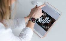 Load image into Gallery viewer, Yolovie Compatible for Apple Watch Double Circle Bling Case For Series 5 4 3 2 1 (Black)