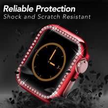 Load image into Gallery viewer, Yolovie Compatible for Apple Watch Bling Case For Series 5 4 3 2 1 (Red)