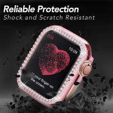 Load image into Gallery viewer, Yolovie Compatible for Apple Watch Double Circle Bling Case For Series 5 4 3 2 1 (Pink)