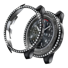 Load image into Gallery viewer, Yolovie Compatible with Samsung Galaxy Watch 42mm 46mm Case, Bling Crystal Rhinestone Bumper (Black)