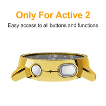 Load image into Gallery viewer, Yolovie Compatible with Samsung Galaxy Watch Active 2 Shiny Rhinestone Case (Gold)