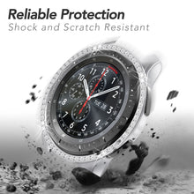 Load image into Gallery viewer, Yolovie Compatible with Samsung Galaxy Watch 42mm 46mm Case, Bling Crystal Rhinestone Bumper (Silver)