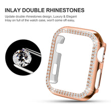 Load image into Gallery viewer, Yolovie Compatible for Apple Watch Double Circle Bling Case For Series 5 4 3 2 1 (Rose Gold)