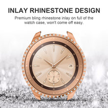 Load image into Gallery viewer, Yolovie Compatible with Samsung Galaxy Watch 42mm 46mm Case, Bling Crystal Rhinestone Bumper (Rose Gold)