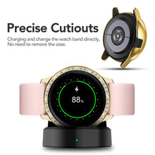 Load image into Gallery viewer, Yolovie Compatible with Samsung Galaxy Watch Active 2 Shiny Rhinestone Case (Gold)