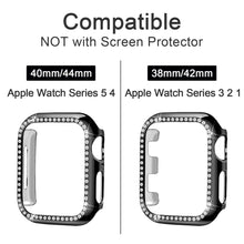 Load image into Gallery viewer, Yolovie Compatible for Apple Watch Bling Case For Series 7 6 5 4 3 2 1 SE (Black)