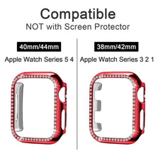 Load image into Gallery viewer, Yolovie Compatible for Apple Watch Bling Case For Series 5 4 3 2 1 (Red)