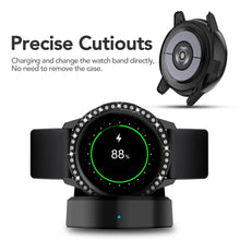 Load image into Gallery viewer, Yolovie Compatible with Samsung Galaxy Watch Active 2 Shiny Rhinestone Case (Black)