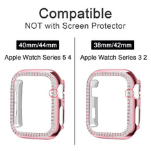 Load image into Gallery viewer, Yolovie Compatible for Apple Watch Double Circle Bling Case For Series 5 4 3 2 1 (Pink)