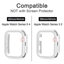 Load image into Gallery viewer, Yolovie Compatible for Apple Watch Double Circle Bling Case For Series 5 4 3 2 1 (Silver)