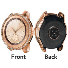Load image into Gallery viewer, Yolovie Compatible with Samsung Galaxy Watch 42mm 46mm Case, Bling Crystal Rhinestone Bumper (Rose Gold)