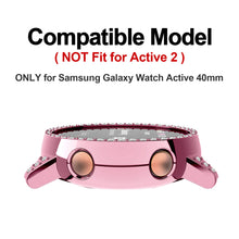 Load image into Gallery viewer, Yolovie Compatible with Samsung Galaxy Watch Active Shiny Rhinestone Case (Pink)