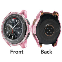 Load image into Gallery viewer, Yolovie Compatible with Samsung Galaxy Watch 42mm 46mm Case, Bling Crystal Rhinestone Bumper (Pink)