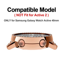 Load image into Gallery viewer, Yolovie Compatible with Samsung Galaxy Watch Active Shiny Rhinestone Case (Rose Gold)