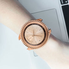 Load image into Gallery viewer, Yolovie Compatible with Samsung Galaxy Watch 42mm 46mm Case, Bling Crystal Rhinestone Bumper (Rose Gold)