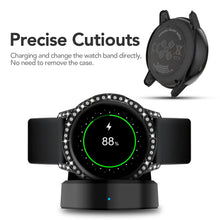 Load image into Gallery viewer, Yolovie Compatible with Samsung Galaxy Watch Active Shiny Rhinestone Case (Black)