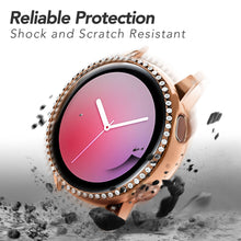 Load image into Gallery viewer, Yolovie Compatible with Samsung Galaxy Watch Active 2 Shiny Rhinestone Case (Rose Gold)