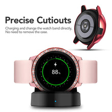 Load image into Gallery viewer, Yolovie Compatible with Samsung Galaxy Watch Active 2 Shiny Rhinestone Case (Red)