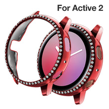 Load image into Gallery viewer, Yolovie Compatible with Samsung Galaxy Watch Active 2 Shiny Rhinestone Case (Red)