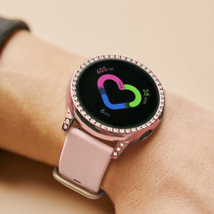 Yolovie Compatible with Samsung Galaxy Watch Active Shiny Rhinestone Case (Pink)