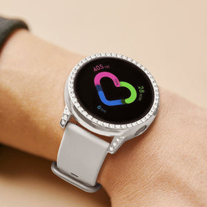 Yolovie Compatible with Samsung Galaxy Watch Active Shiny Rhinestone Case (Silver)