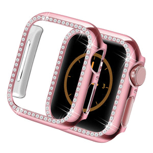 Yolovie Compatible for Apple Watch Bling Case For Series 5 4 3 2 1 (Pink)