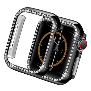 Yolovie Compatible for Apple Watch Bling Case For Series 7 6 5 4 3 2 1 SE (Black)