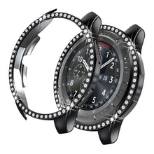 Load image into Gallery viewer, Yolovie Compatible with Samsung Galaxy Watch 42mm 46mm Case, Bling Crystal Rhinestone Bumper (Black)
