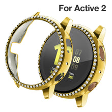 Load image into Gallery viewer, Yolovie Compatible with Samsung Galaxy Watch Active 2 Shiny Rhinestone Case (Gold)
