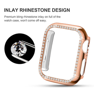 Yolovie Compatible for Apple Watch Bling Case For Series 5 4 3 2 1 (Rose Gold)