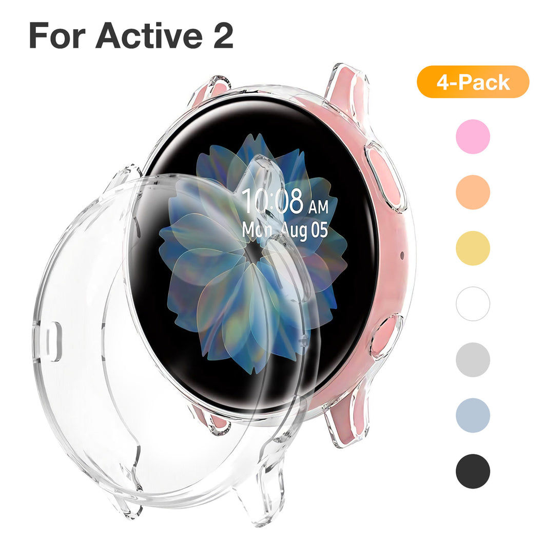 Yolovie (4 Pack) Screen Protector Case Compatible for Samsung Galaxy Watch Active 2 (4*Clear))