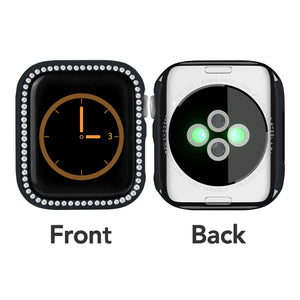 Yolovie Compatible for Apple Watch Bling Case For Series 7 6 5 4 3 2 1 SE (Black)
