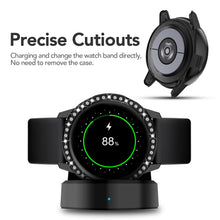 Load image into Gallery viewer, Yolovie Compatible with Samsung Galaxy Watch Active 2 Shiny Rhinestone Case (Black)
