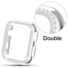 Load image into Gallery viewer, Yolovie Compatible for Apple Watch Double Circle Bling Case For Series 5 4 3 2 1 (Silver）
