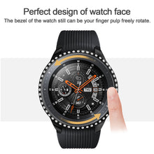 Load image into Gallery viewer, Yolovie Compatible with Samsung Galaxy Watch 42mm 46mm Case, Bling Crystal Rhinestone Bumper (Black)
