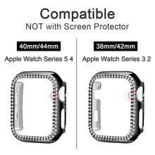Load image into Gallery viewer, Yolovie Compatible for Apple Watch Double Circle Bling Case For Series 5 4 3 2 1 (Black)
