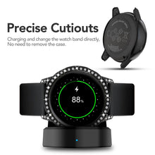 Load image into Gallery viewer, Yolovie Compatible with Samsung Galaxy Watch Active Shiny Rhinestone Case (Black)
