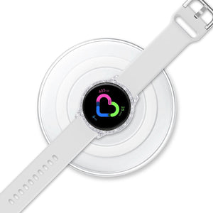 Yolovie Compatible with Samsung Galaxy Watch Active Shiny Rhinestone Case (Silver)