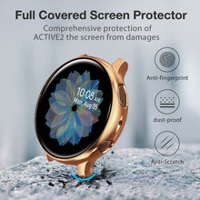 Load image into Gallery viewer, Yolovie (4 Pack) Screen Protector Case Compatible for Samsung Galaxy Watch Active 2 (Clear/Sliver/Black/Rose Gold)
